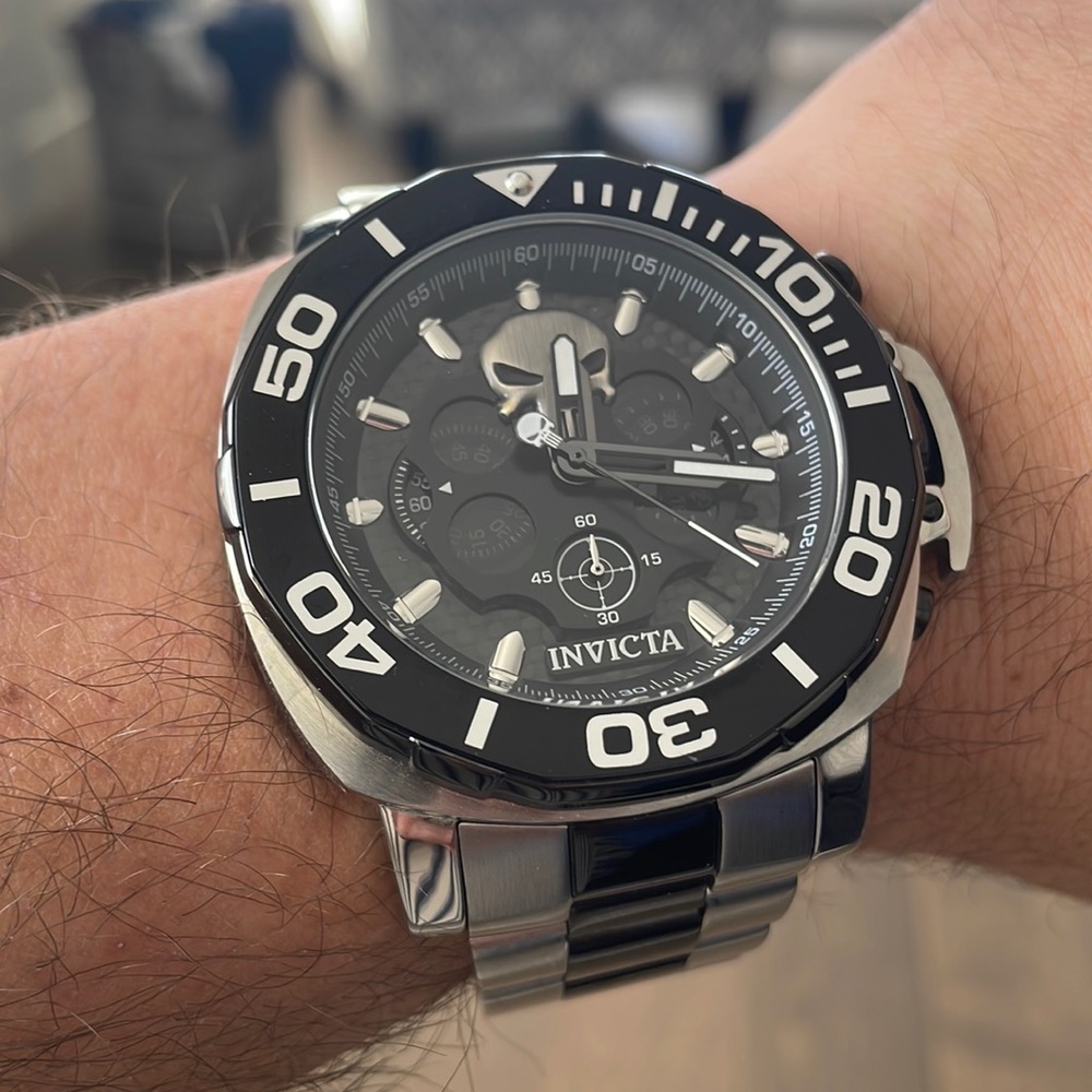Invicta limited edition punisher watch.